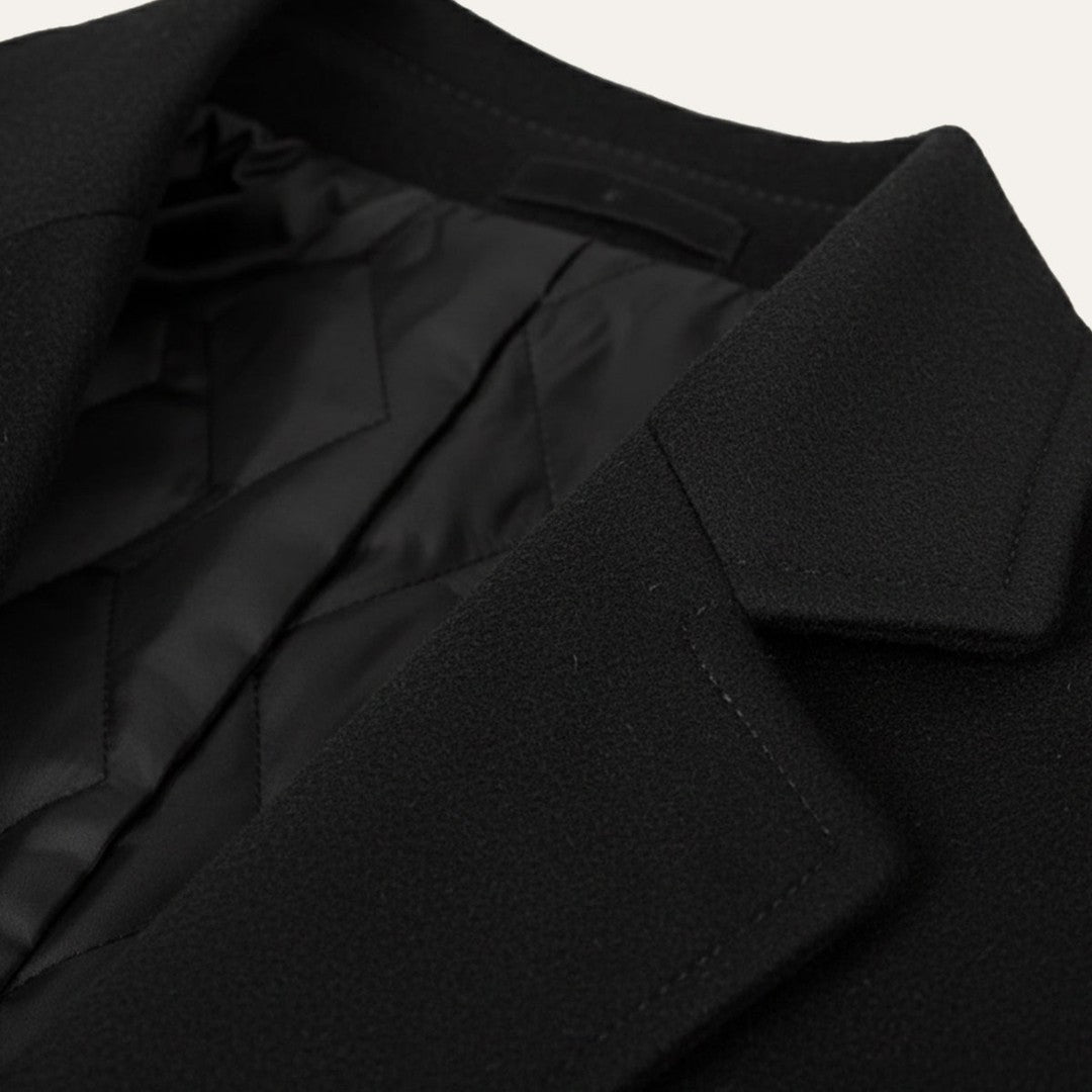 Grayson Hale - Longline Wool-Look Jacket Notch Lapel