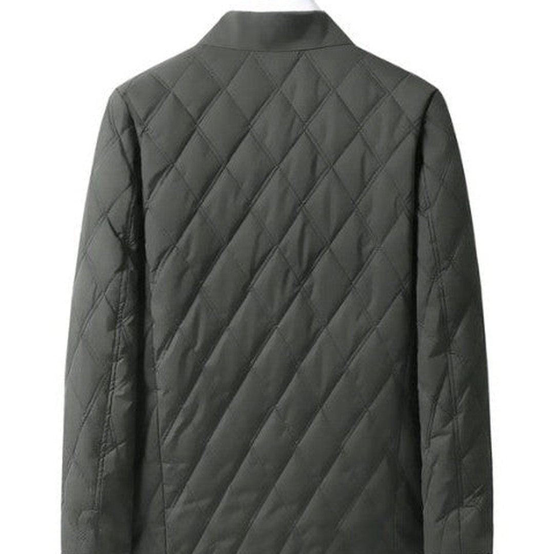 Elmbridge - Quilted Field Jacket Button Front Stand Collar