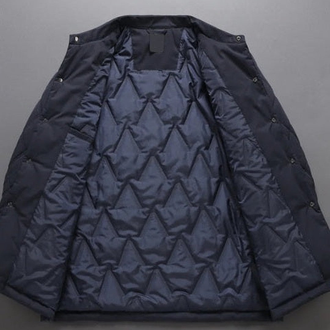 Elmbridge - Quilted Field Jacket Button Front Stand Collar