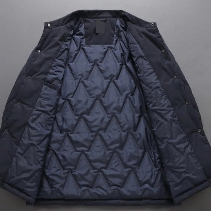 Elmbridge - Quilted Field Jacket Button Front Stand Collar