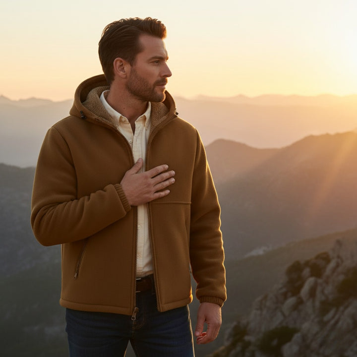 Marchwood - Fleece-Lined Hooded Jacket Zip Front