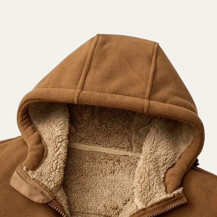 Marchwood - Fleece-Lined Hooded Jacket Zip Front