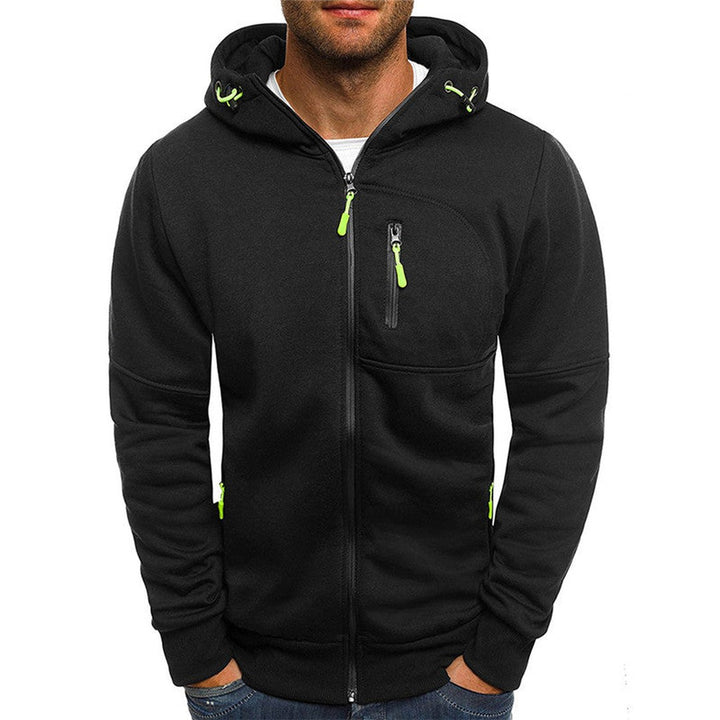 Fleece-Lined Pullover Hoodie - Black
