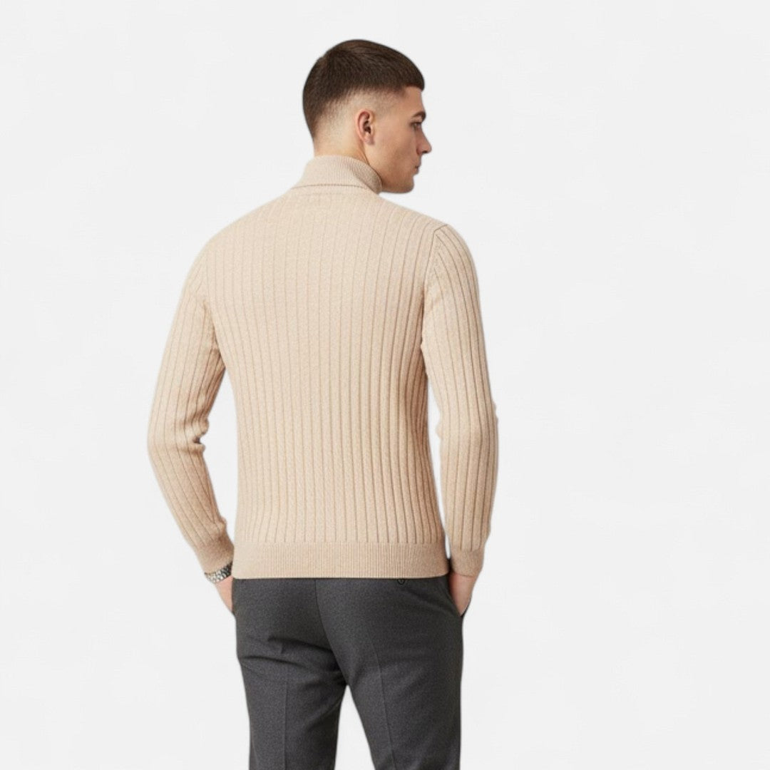 Valmonti | Men’s High-Lapel Cashmere Oversized Pullover