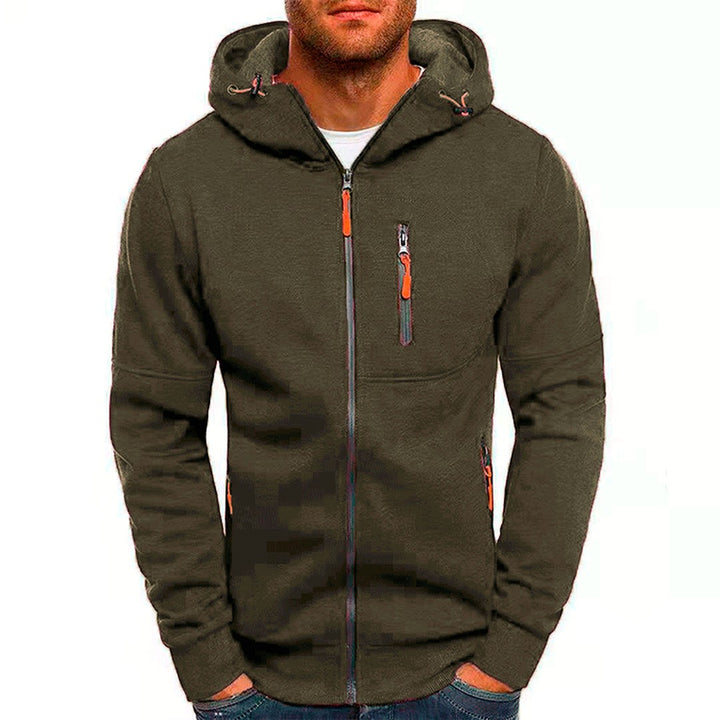 Fleece-Lined Pullover Hoodie - Green