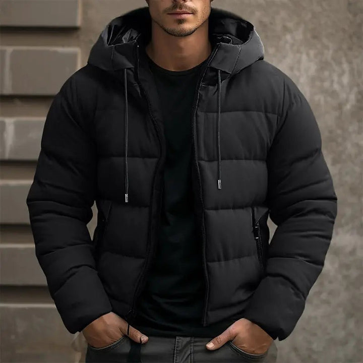 Dunmore - Hooded Puffer Jacket Quilted Zip Front