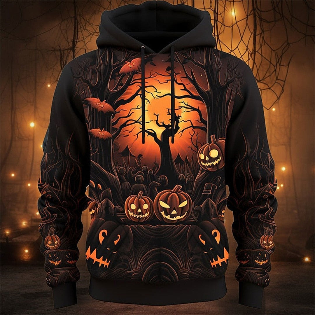 Rootfang - Pullover Hoodie Haunted Tree Pumpkin Graphic