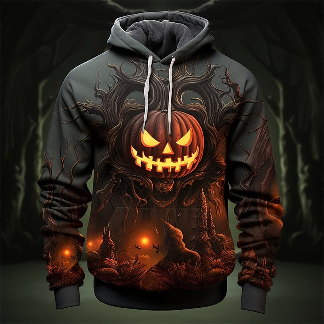 Rootfang - Pullover Hoodie Haunted Tree Pumpkin Graphic