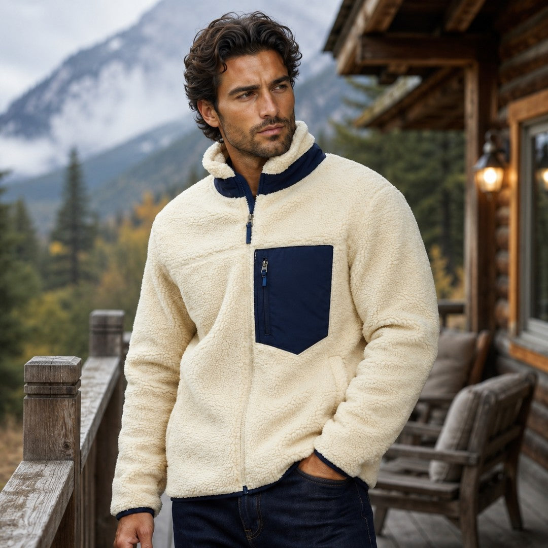 Northmoor - Teddy Fleece Jacket Zip Front Chest Pocket