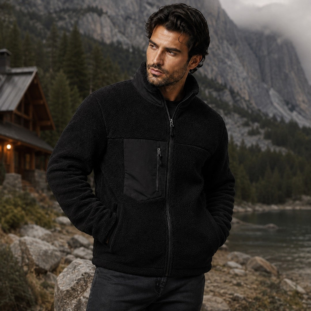 Northmoor - Teddy Fleece Jacket Zip Front Chest Pocket