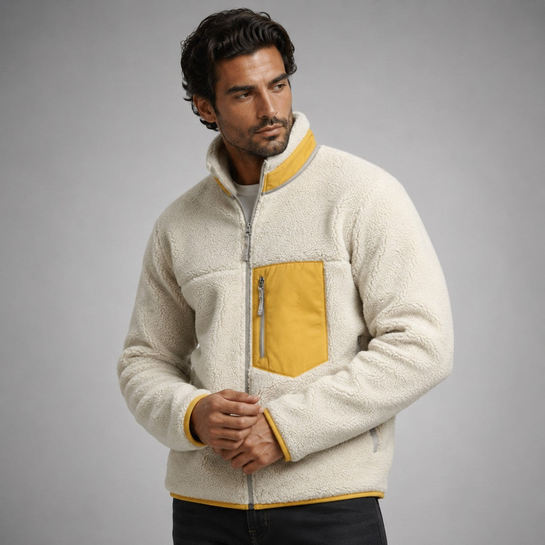 Northmoor - Teddy Fleece Jacket Zip Front Chest Pocket