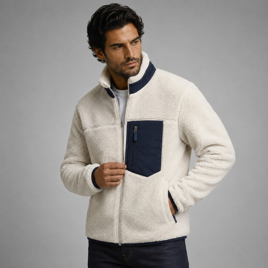 Northmoor - Teddy Fleece Jacket Zip Front Chest Pocket