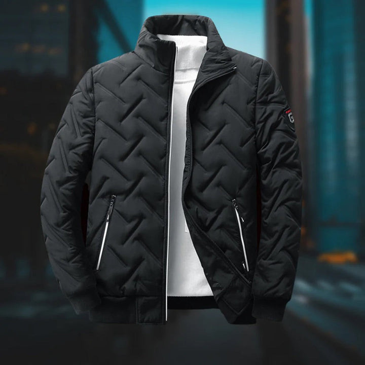 Quilted Casual Jacket - Black