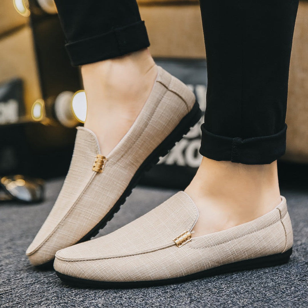 CANVAS SLIP-ON LOAFERS FOR MEN