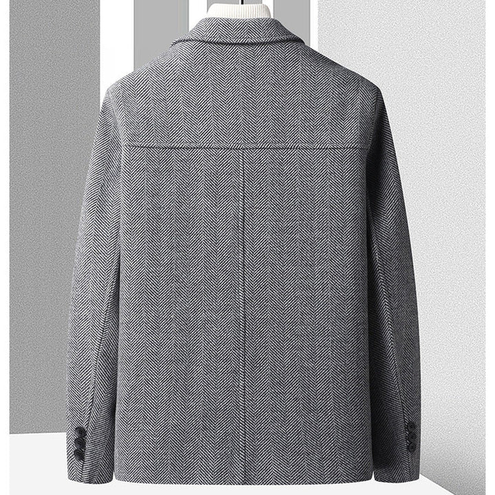 Savile Herringbone Wool Coat