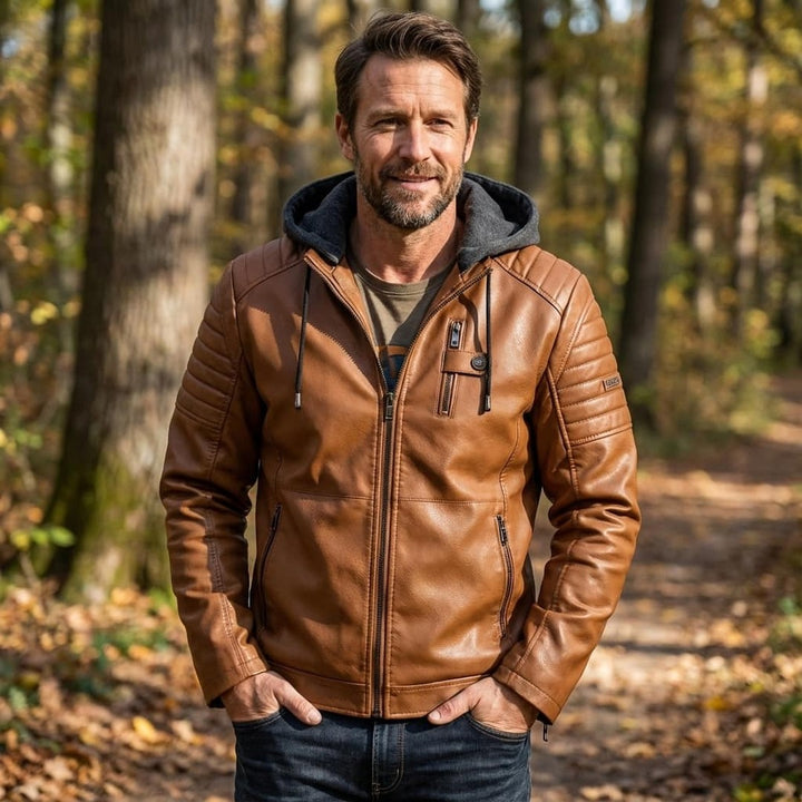 Dante Hooded Leather Jacket