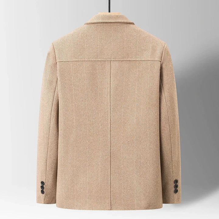 Savile Herringbone Wool Coat
