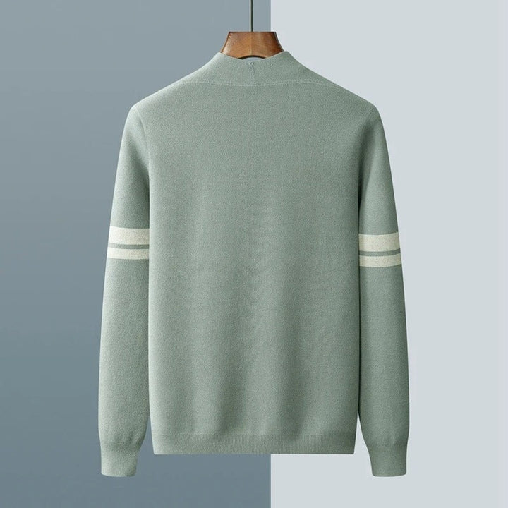Striped Trim Button Cardigan