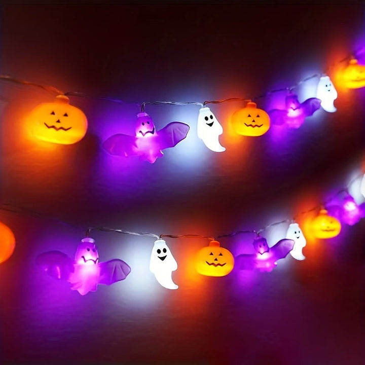 Lanternvine - Pumpkin Ghost Bat LED String Lights