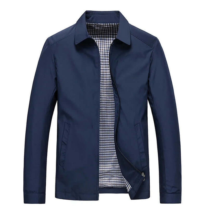 Men’s Zip-Front Collared Long Sleeve Jacket