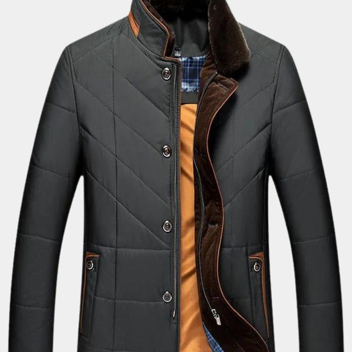 Faux Fur Collar Winter Coat