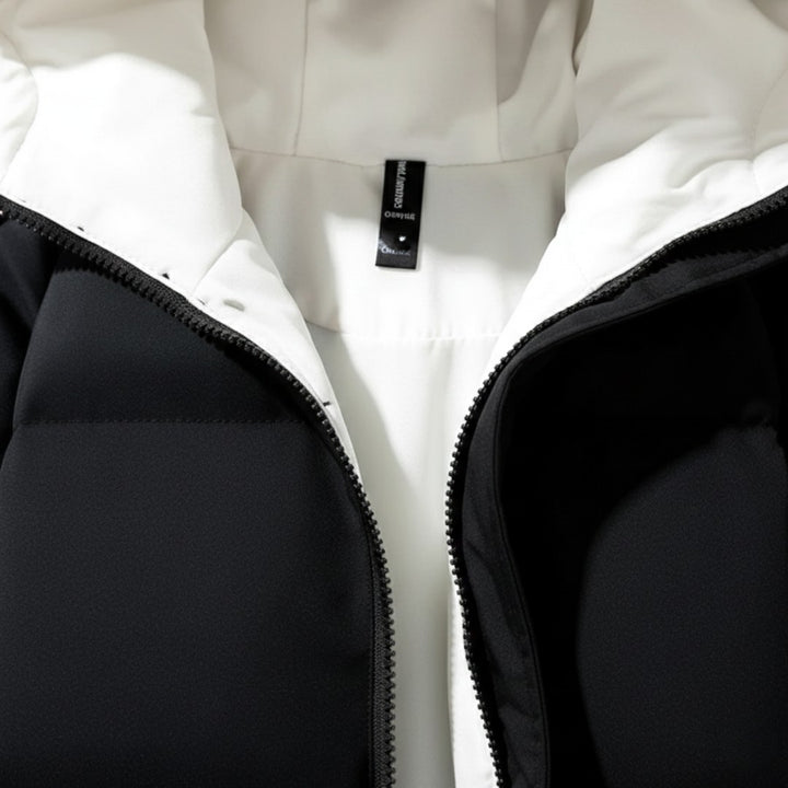 Piped Hooded Puffer Jacket