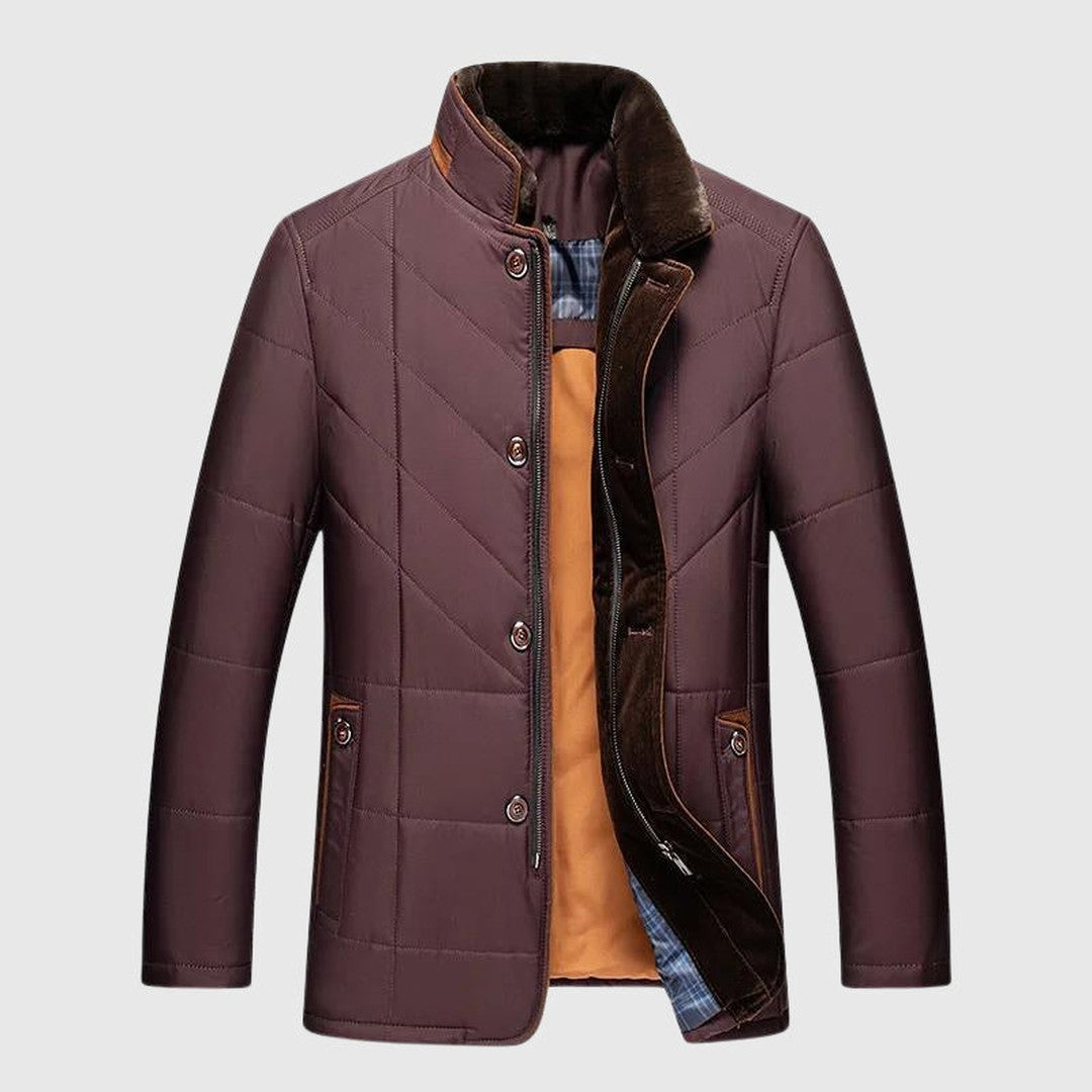 Faux Fur Collar Winter Coat