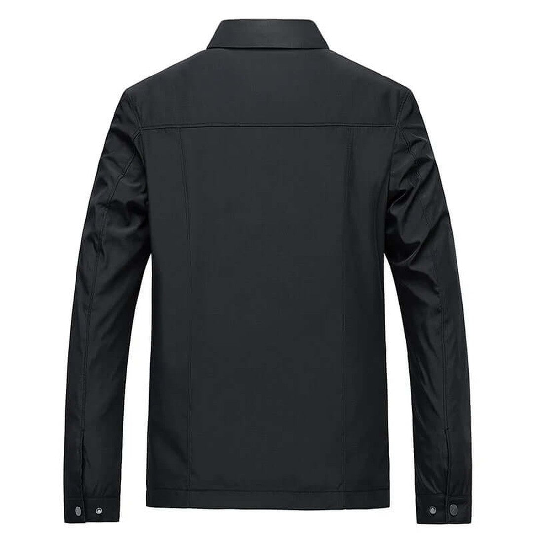 Men’s Zip-Front Collared Long Sleeve Jacket