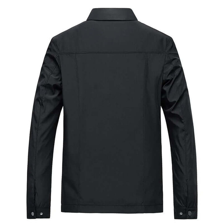 Men’s Zip-Front Collared Long Sleeve Jacket