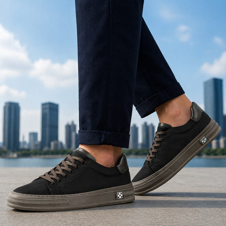 STITCHED CANVAS SNEAKERS FOR MEN
