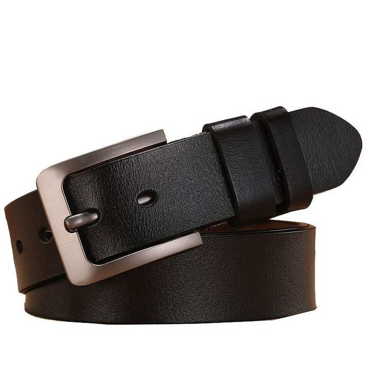 Pin buckle leather-look belt, rolled view