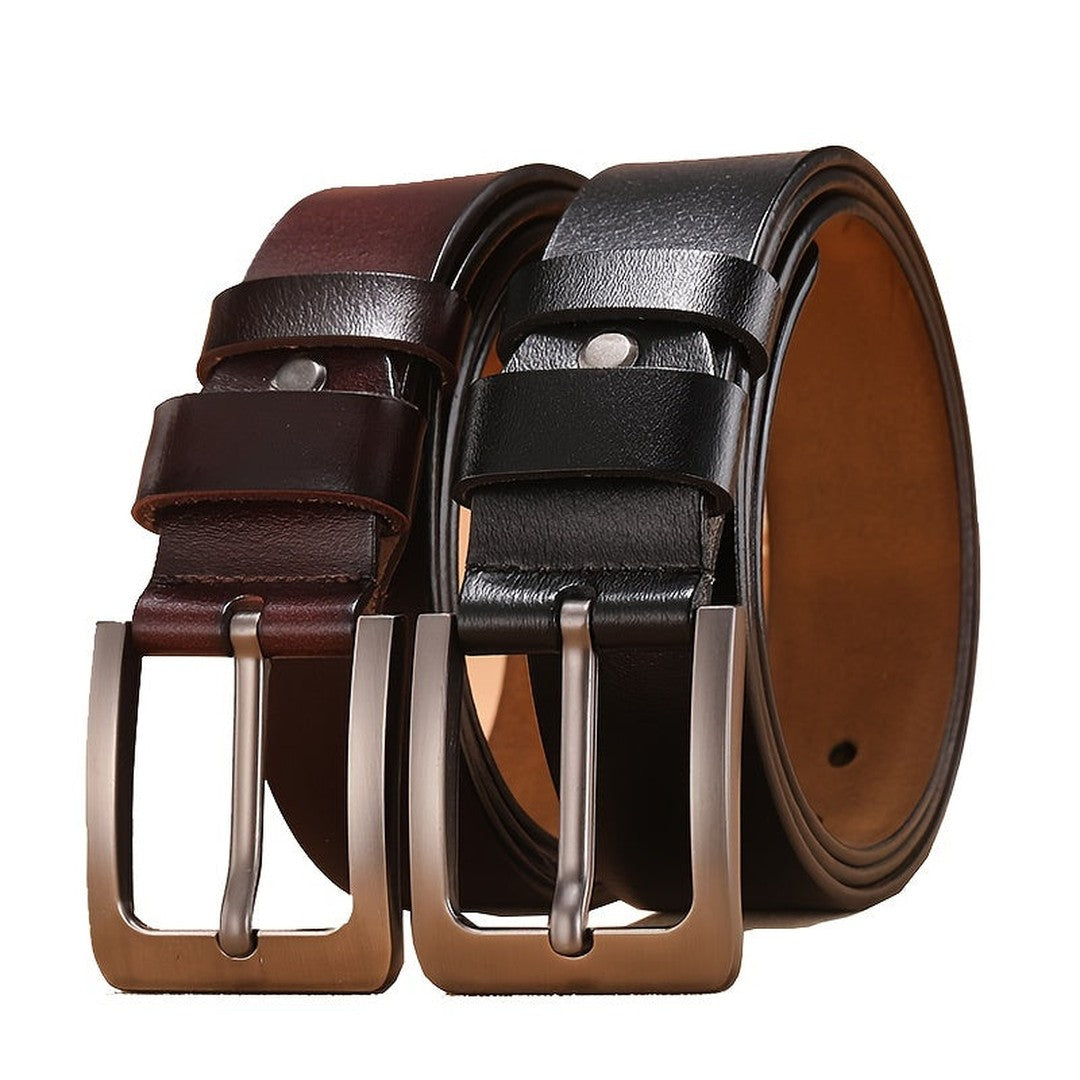 Pin buckle leather-look belt, texture close-up
