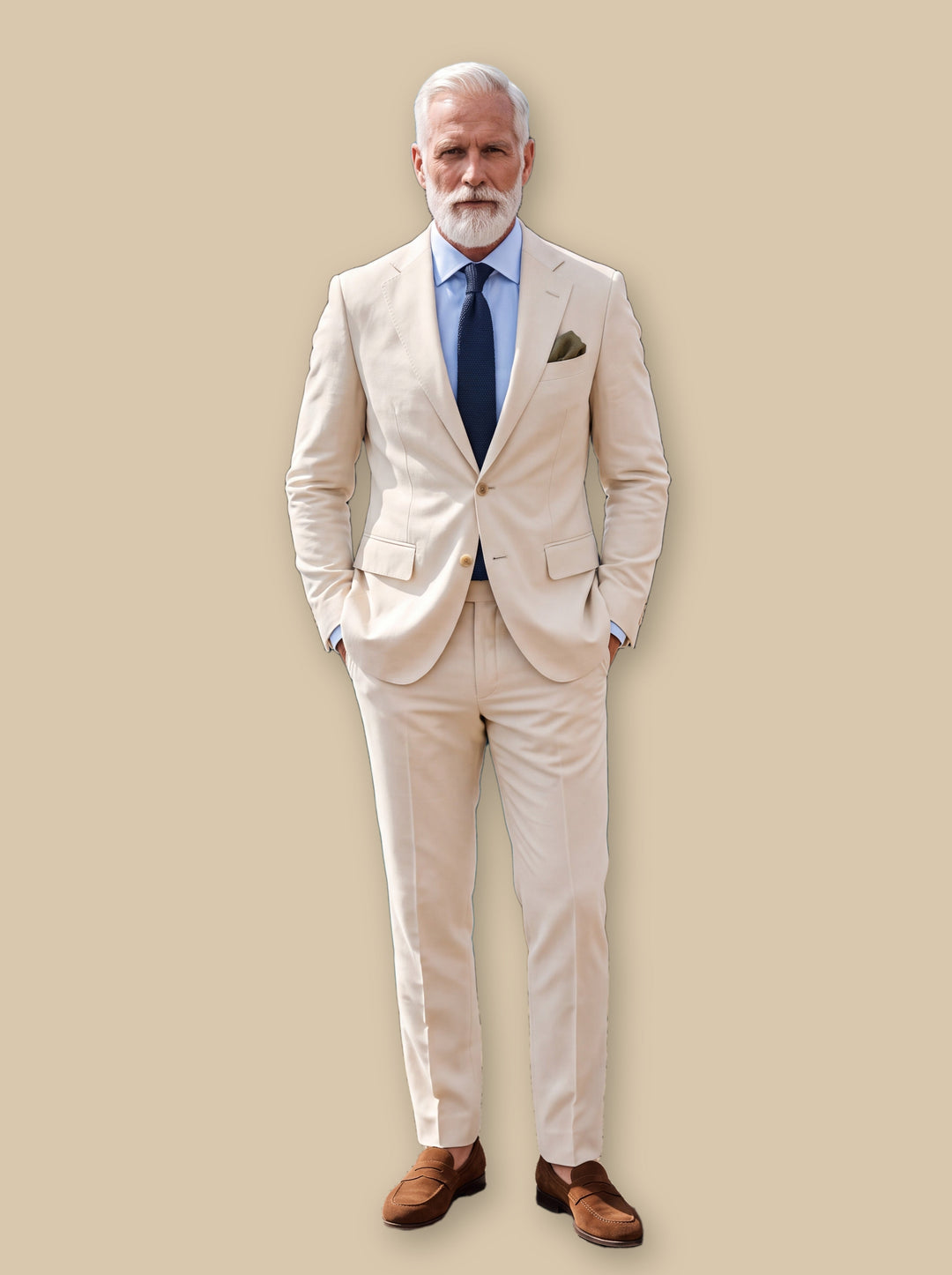 Slim Fit Two-Piece Suit with Lined Blazer