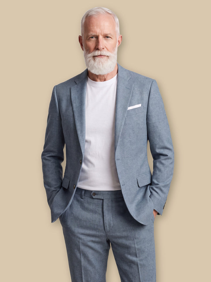 Slim Fit Two-Piece Suit with Lined Blazer