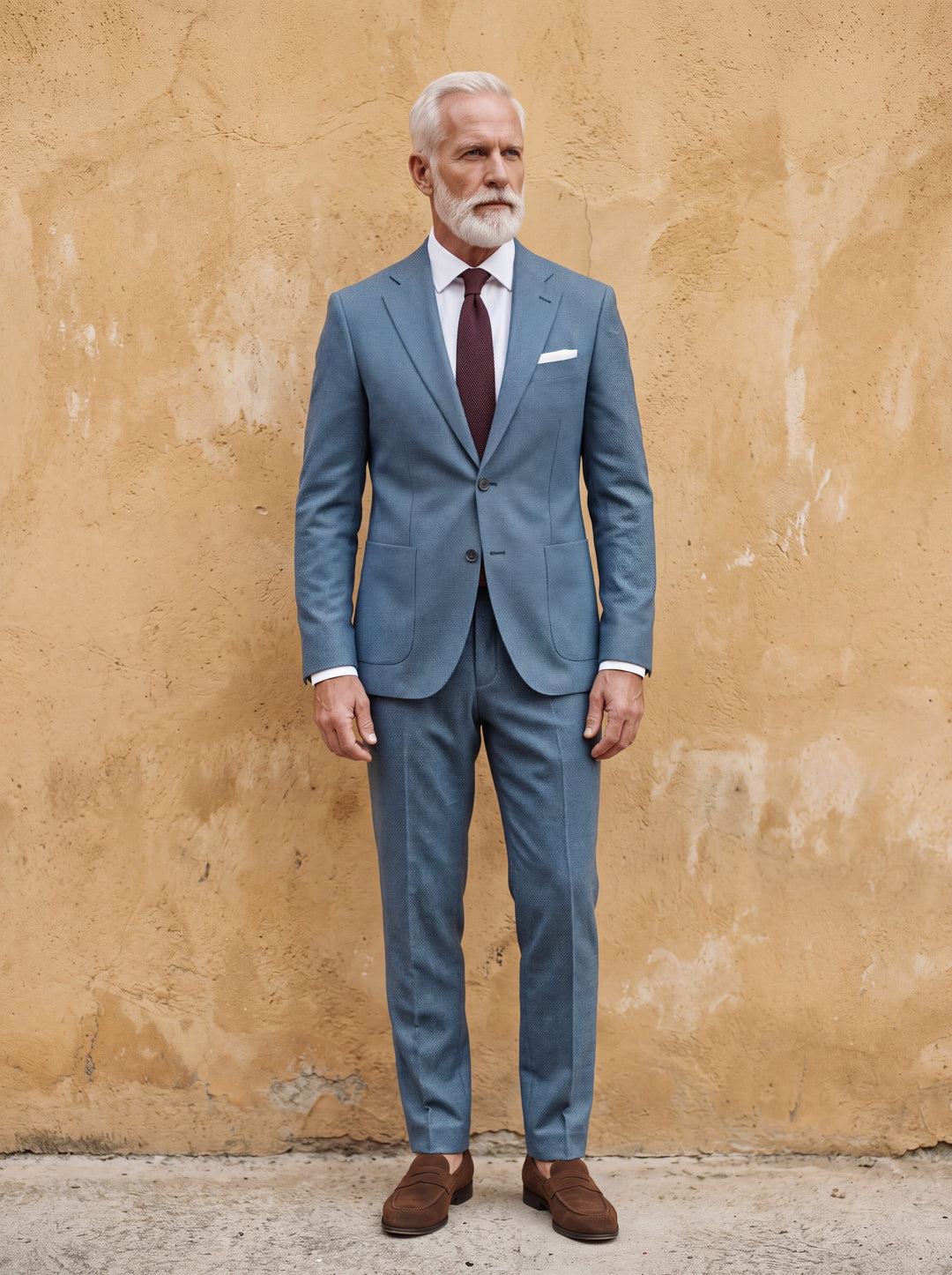 Slim Fit Two-Piece Suit with Lined Blazer