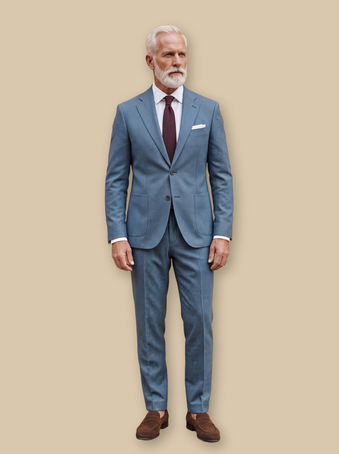 Slim Fit Two-Piece Suit with Lined Blazer