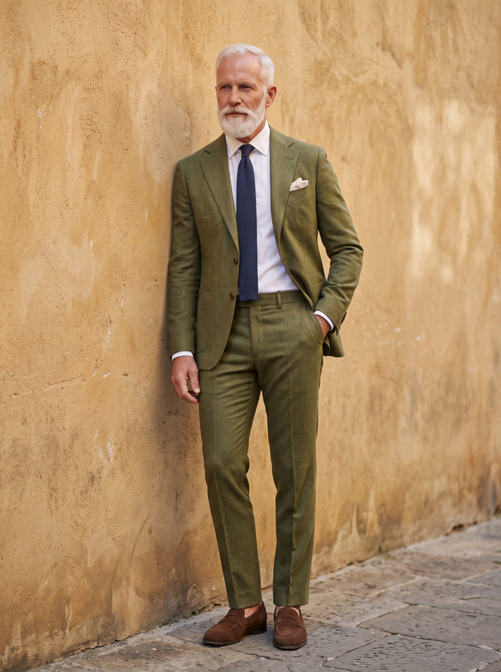 Slim Fit Two-Piece Suit with Lined Blazer