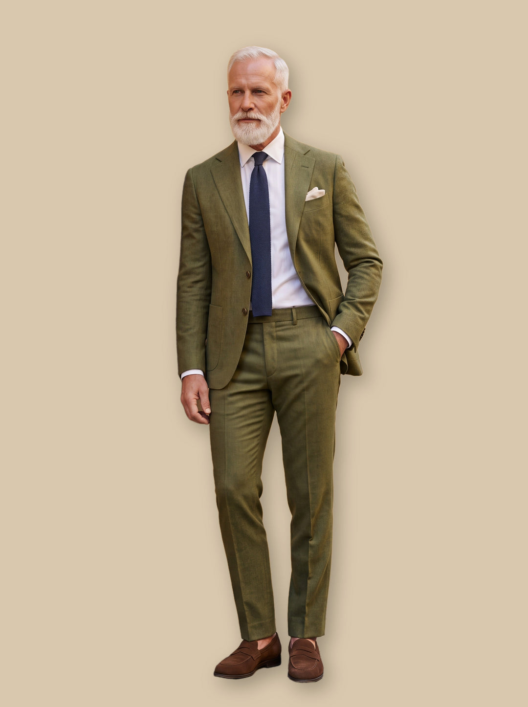 Slim Fit Two-Piece Suit with Lined Blazer