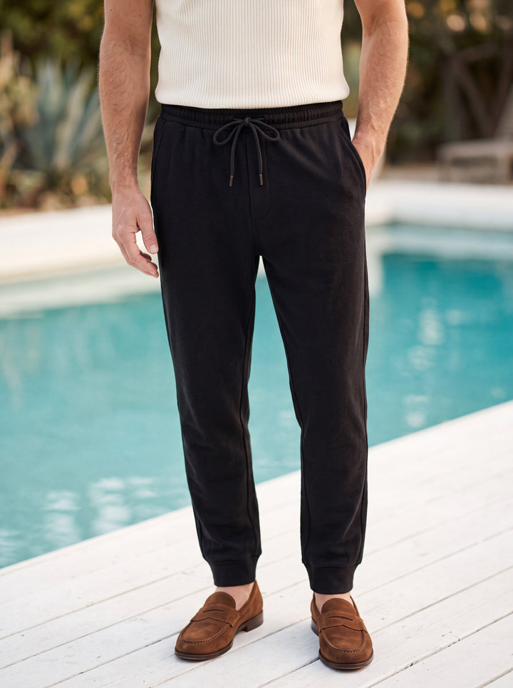 Relaxed Fit Cotton Jogger Pants with Drawstring Waist