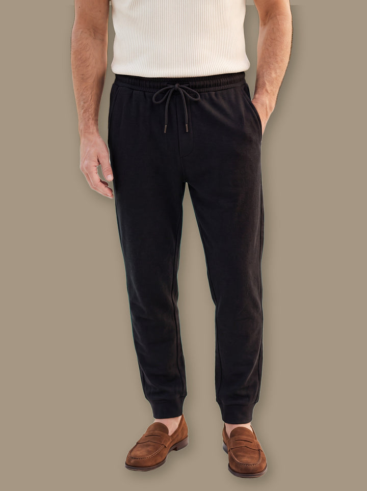 Relaxed Fit Cotton Jogger Pants with Drawstring Waist