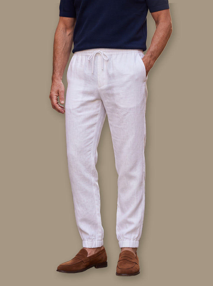 Relaxed Fit Cotton Jogger Pants with Drawstring Waist