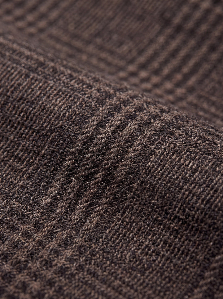 Smart Casual Tweed Check Straight Leg Dress Pants