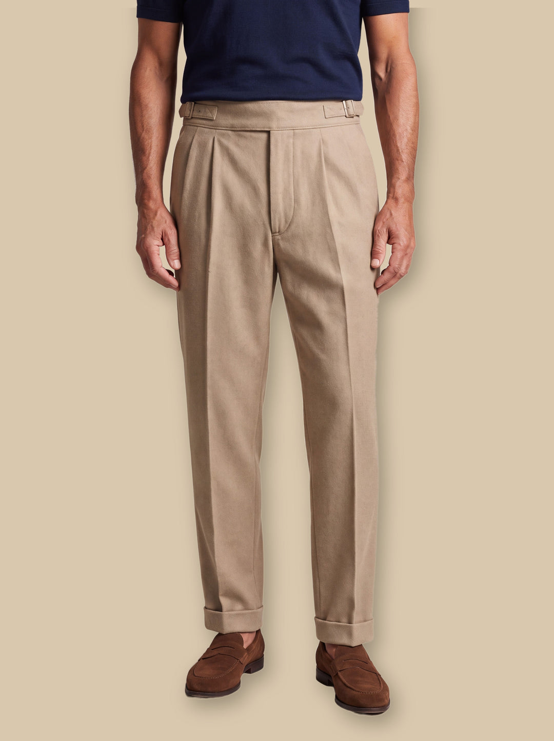High Waist Relaxed Straight Leg Trousers