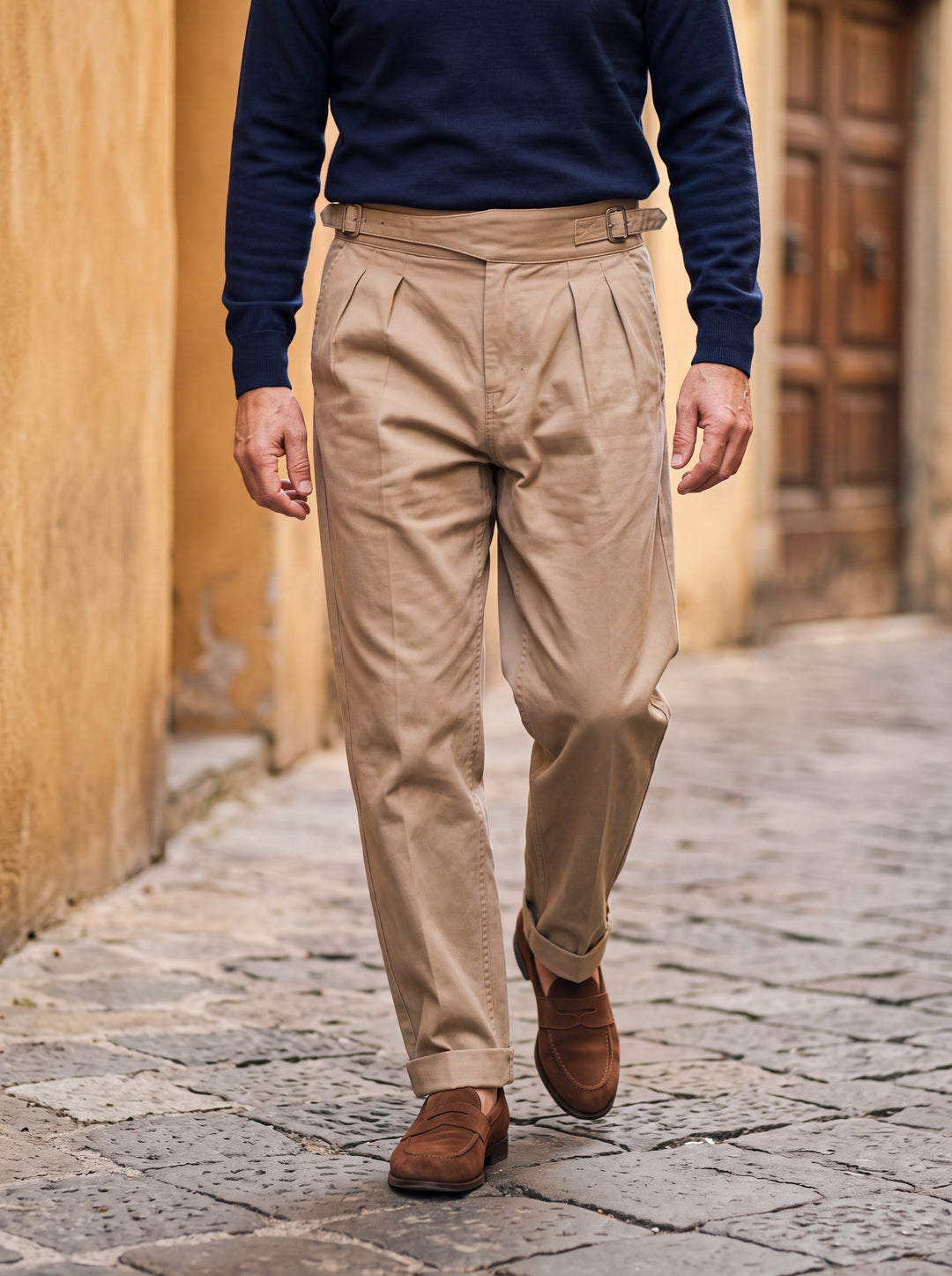 High Waist Relaxed Straight Leg Trousers