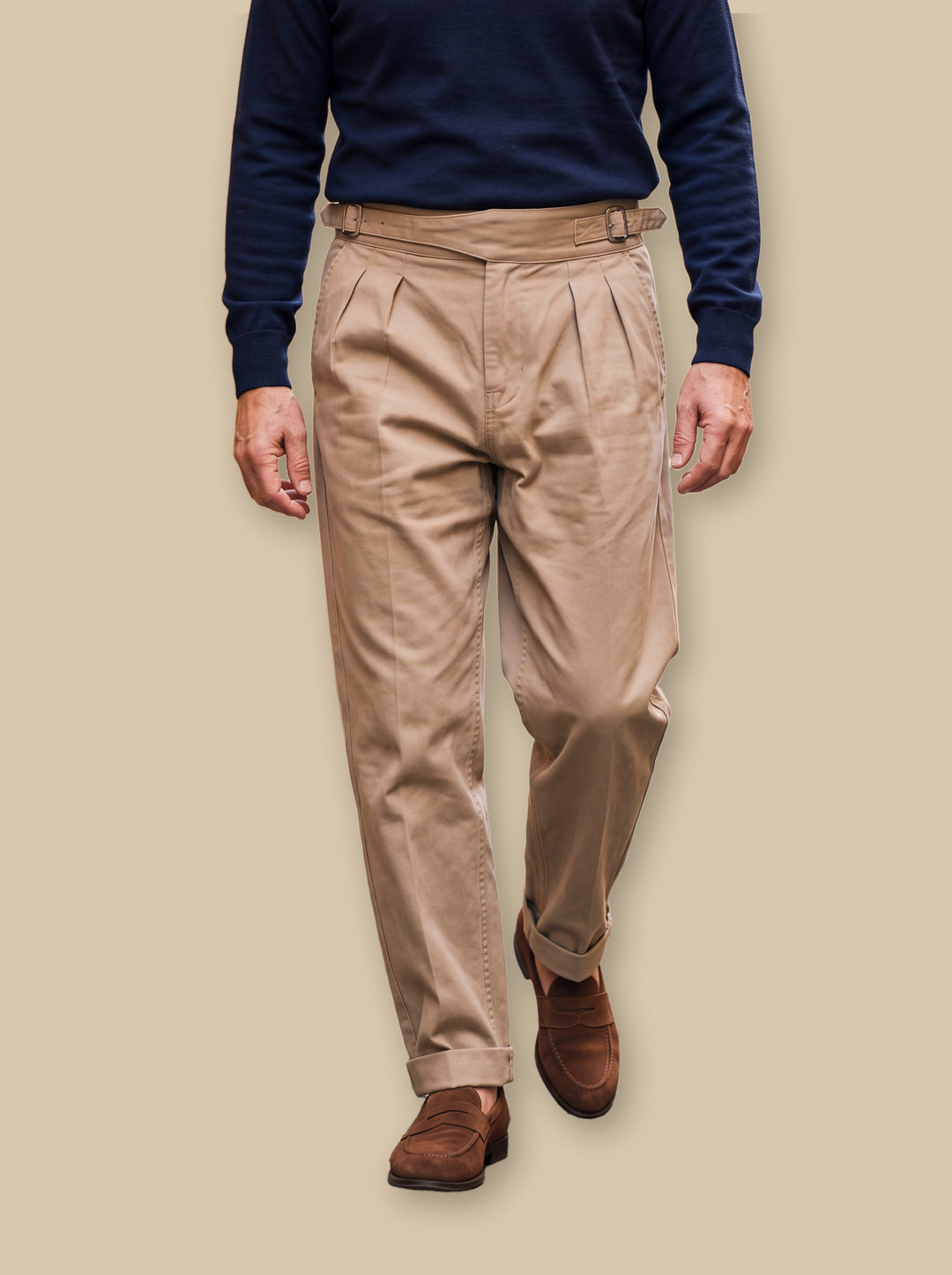 High Waist Relaxed Straight Leg Trousers
