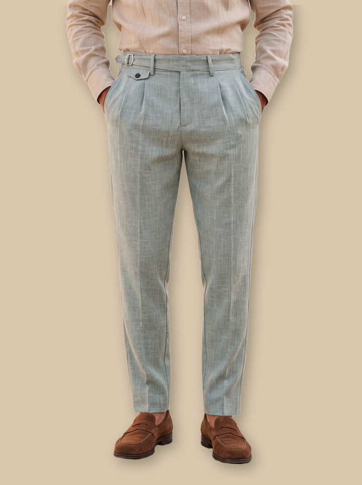 Pleated Dress Pants with Slanted Pockets
