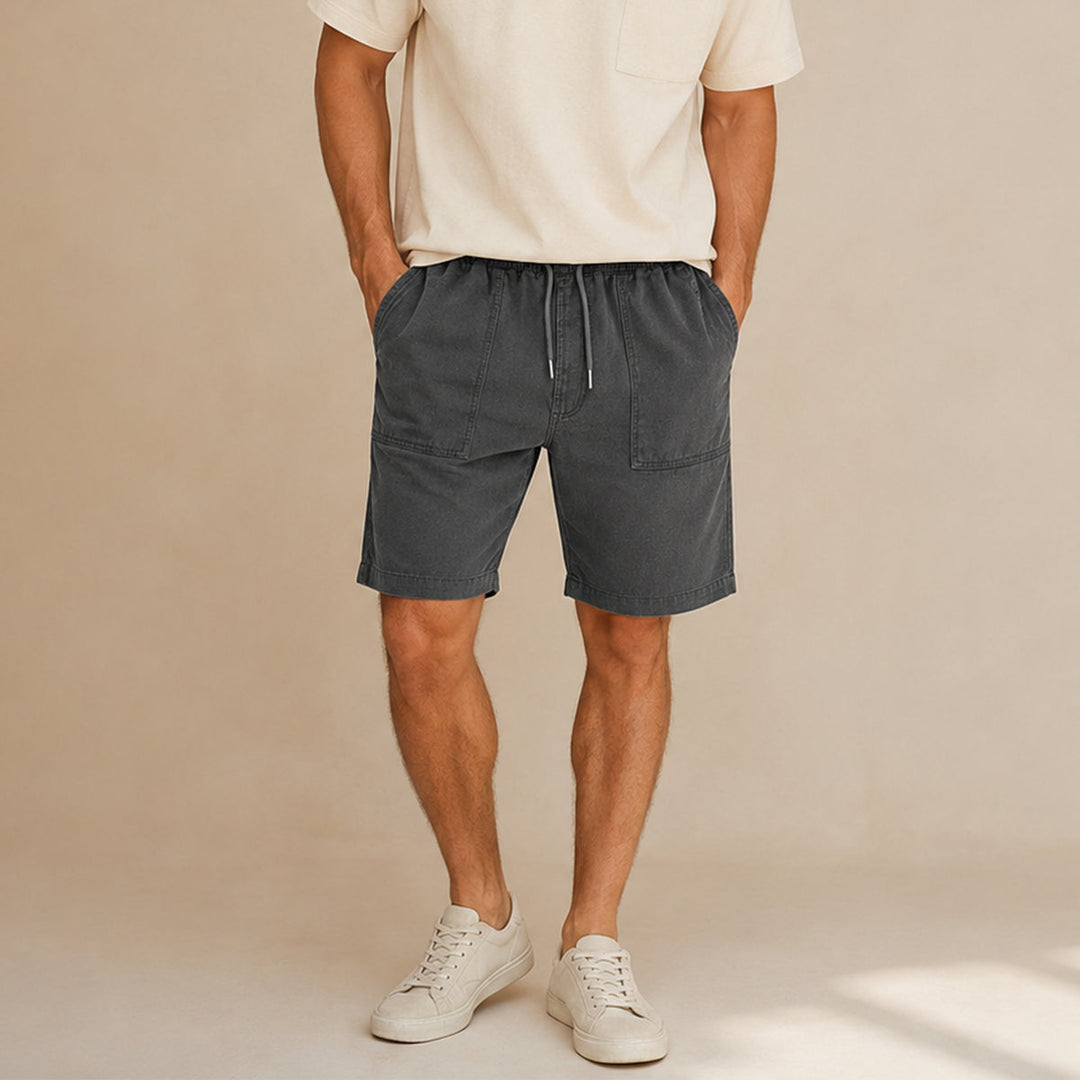 Drawstring Three-Quarter Shorts