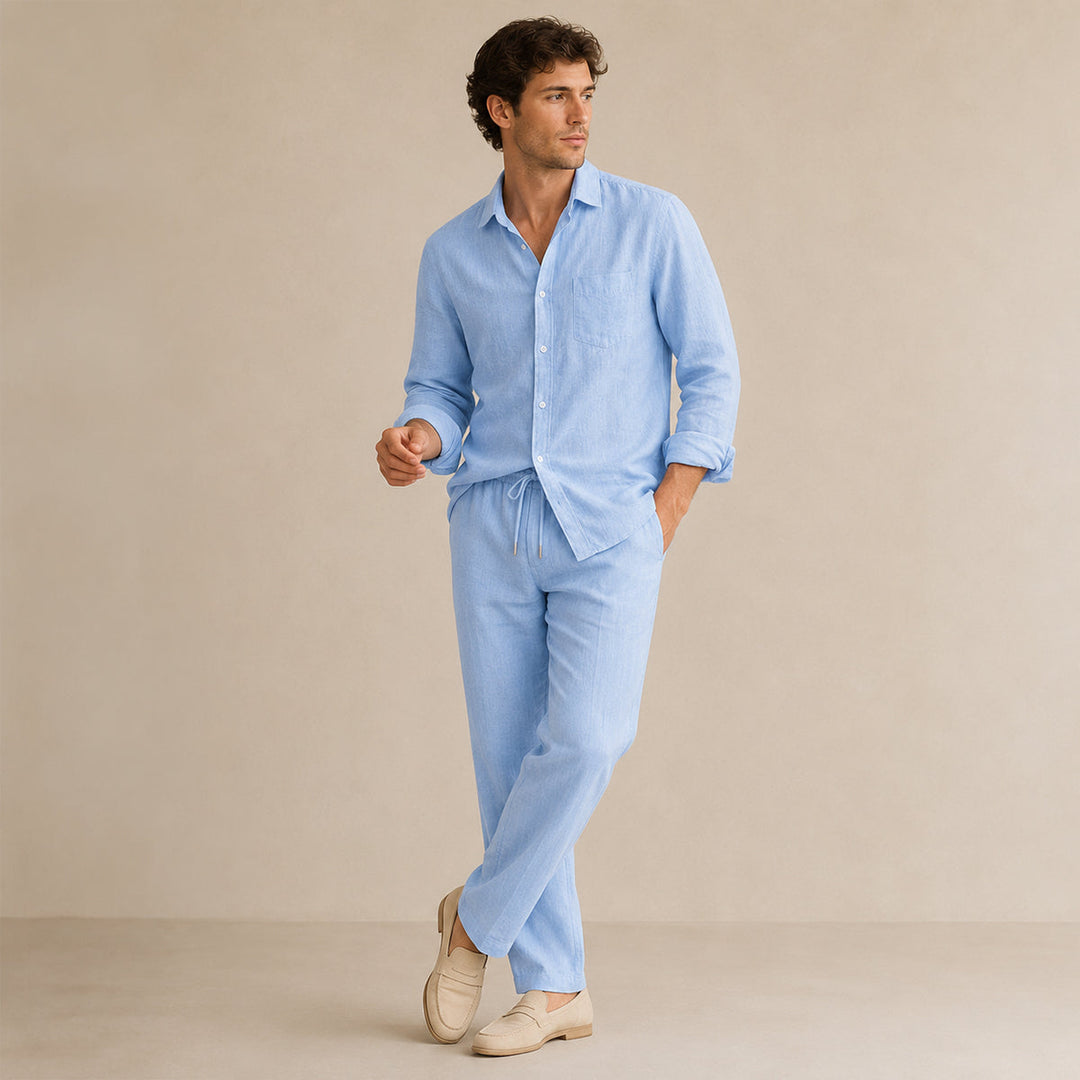 Relaxed Shirt and Trousers Set