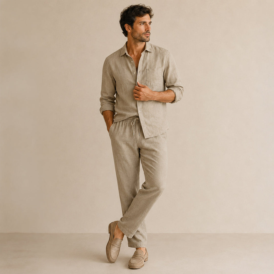 Relaxed Shirt and Trousers Set