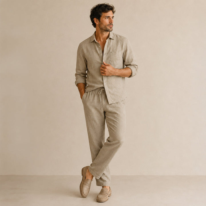 Relaxed Shirt and Trousers Set